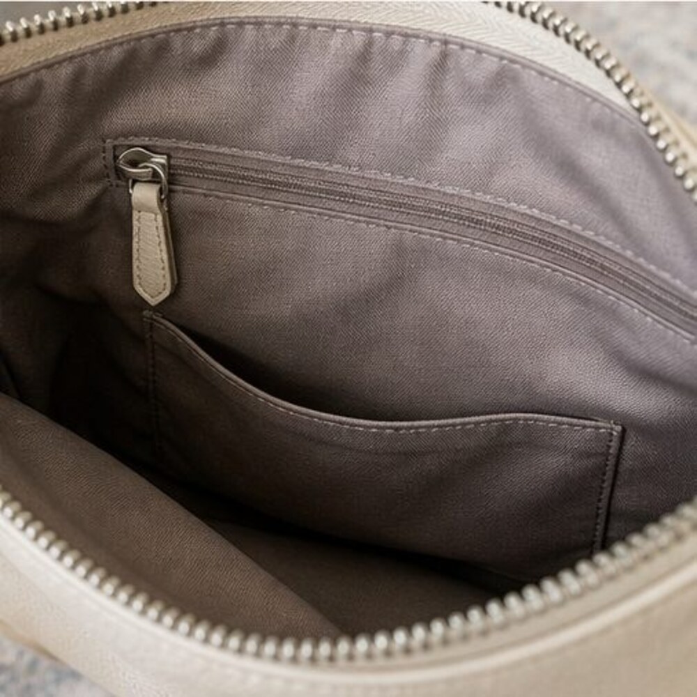 Cream Pebbled Crossbody Bag - Picture 6 of 6